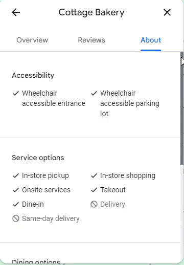 Add attributes to your Google business profile