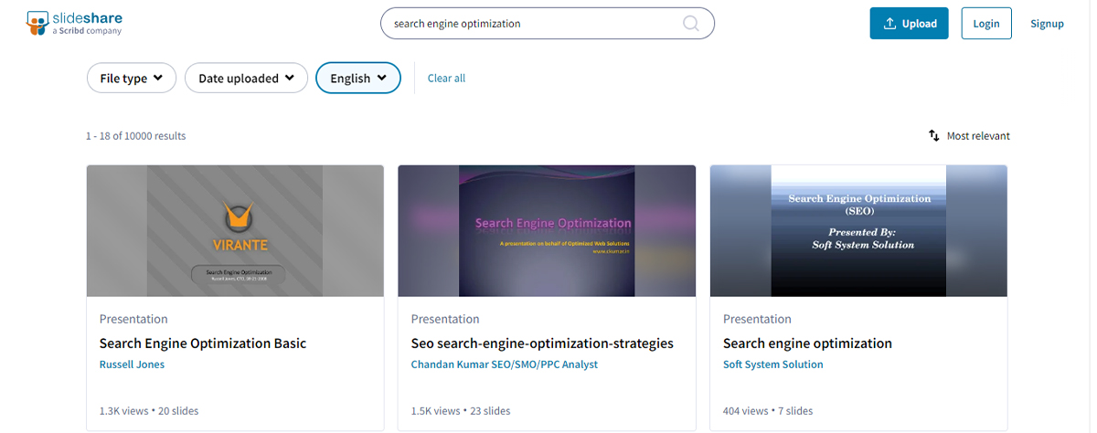Slideshare Search Engine