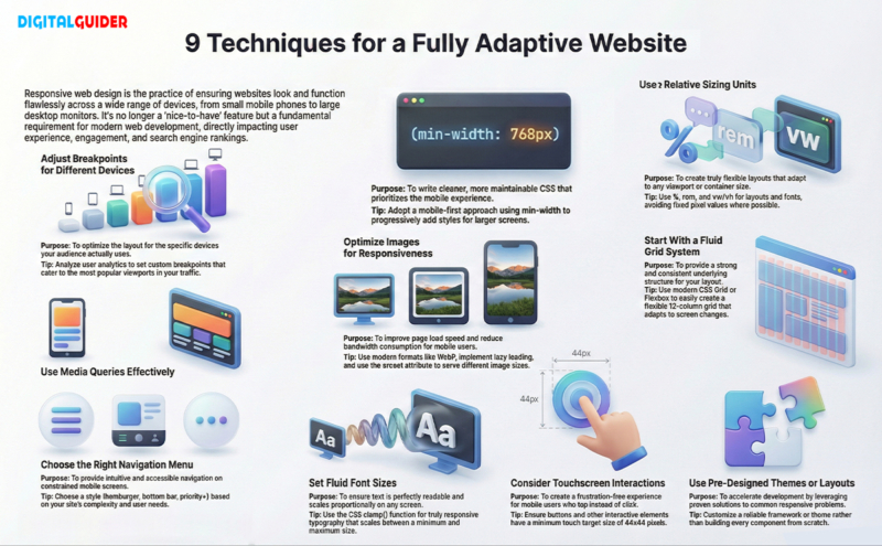 9 Techniques for Adaptive Websites