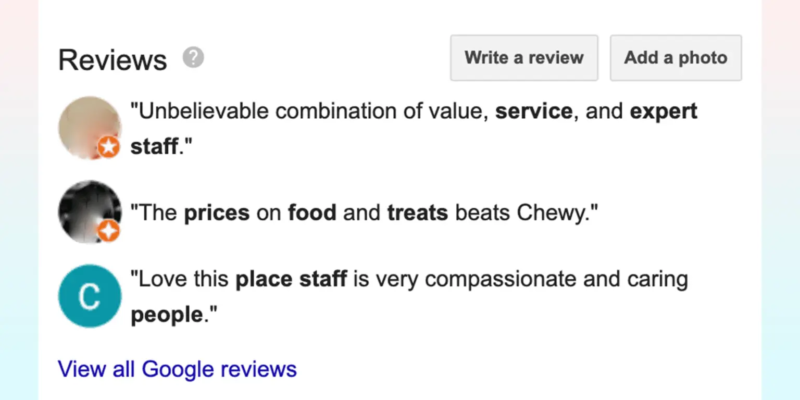 Customer-reviews-on-GMB-listing
