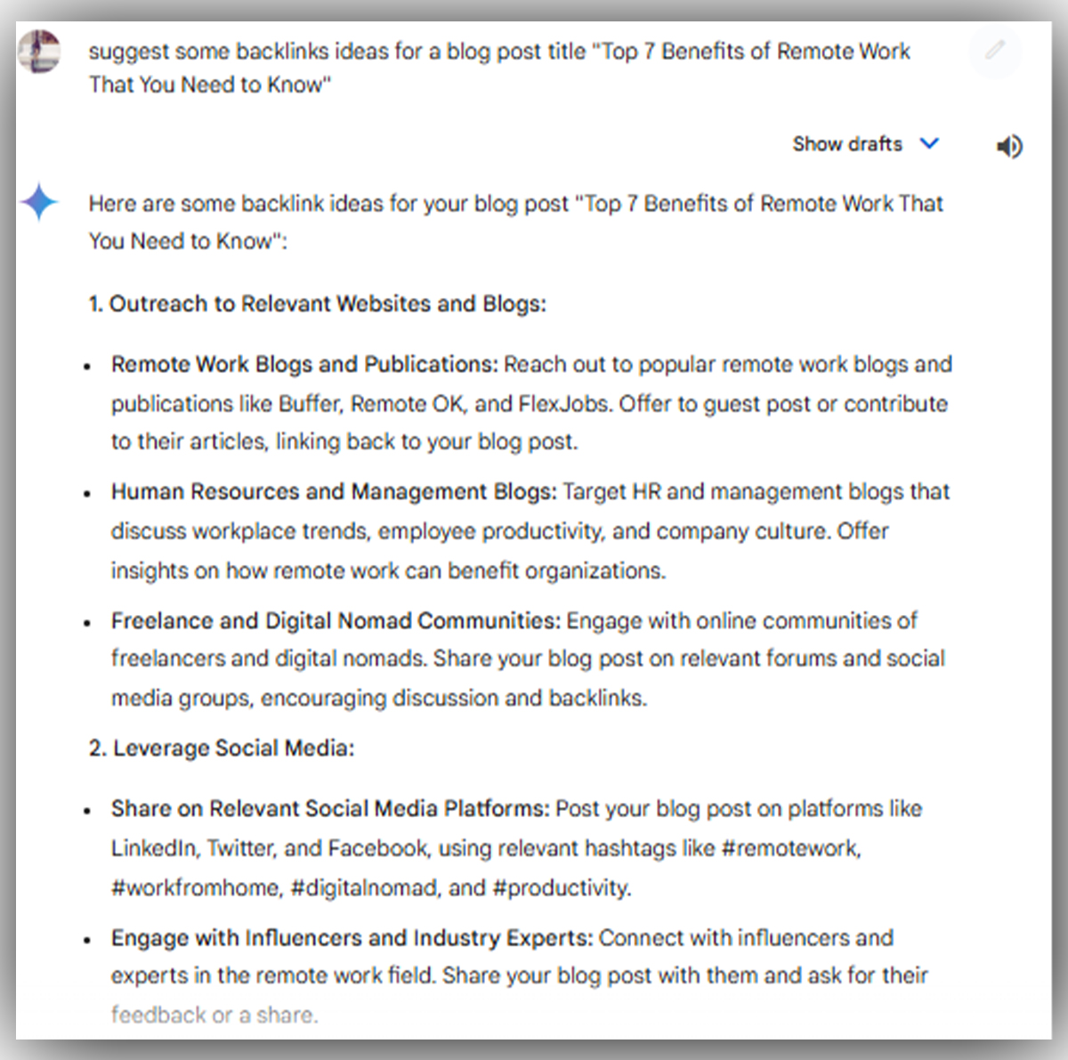 Gemini Backlink Outreach Ideas