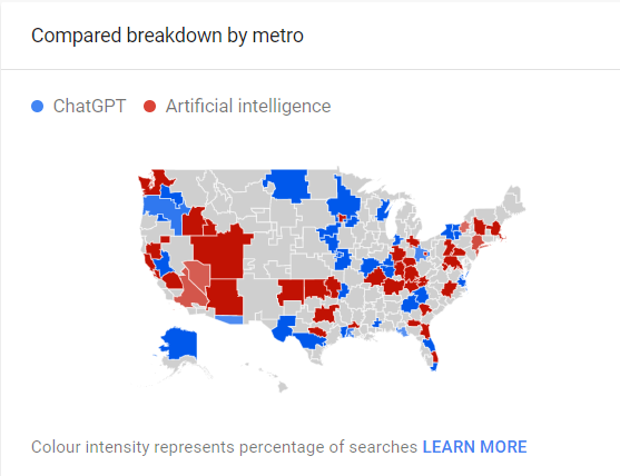 See how the percentage of searching AI & ChatGPT is drastically changing in the USA & it's the same across the world.