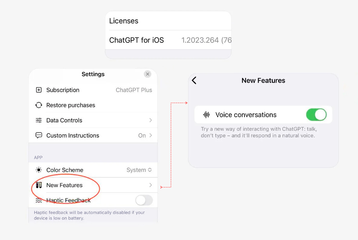 ChatGPT new feature voice conversation steps