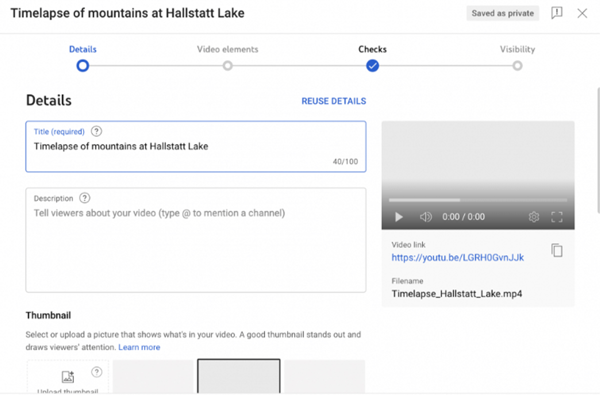 Optimize your YouTube video description