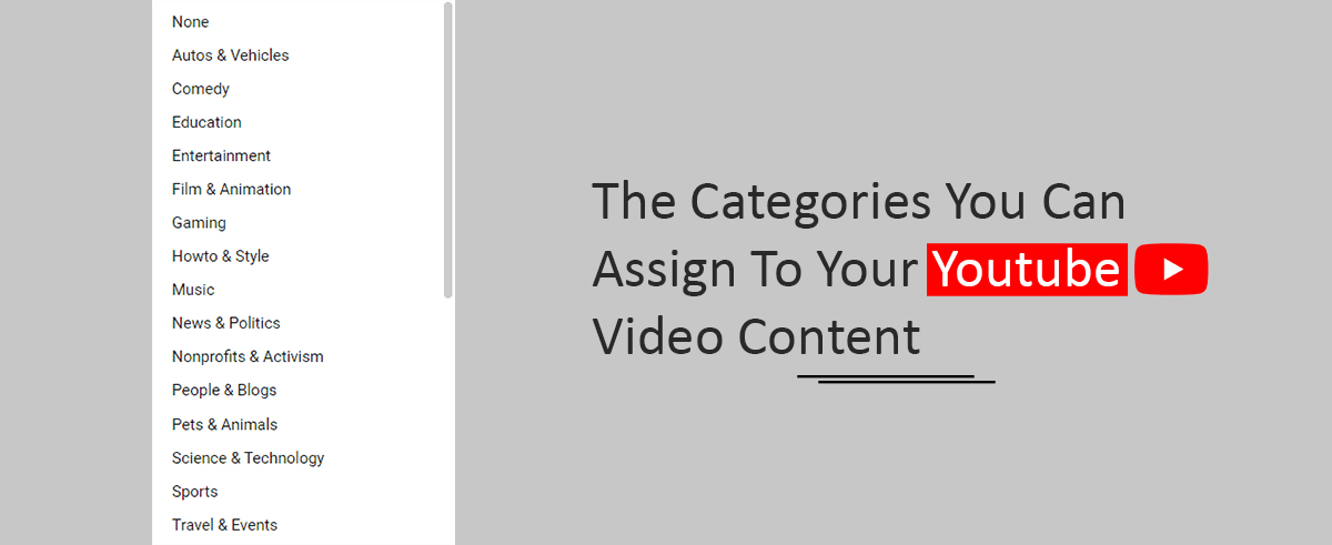 Select a YouTube video category 3