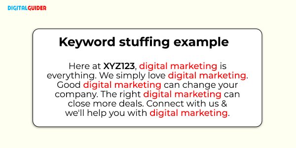 Keyword stuffing examples
