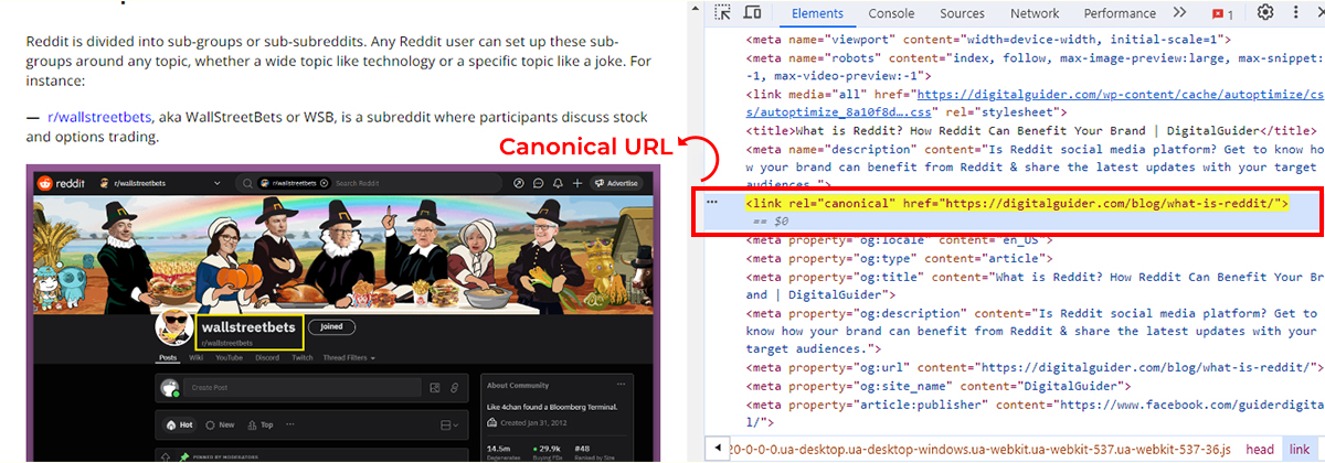 canonical URL