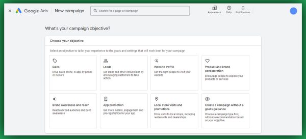objective for PPC campaign