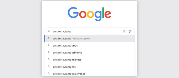 Googles Autocomplete predictions for LSI Keywords