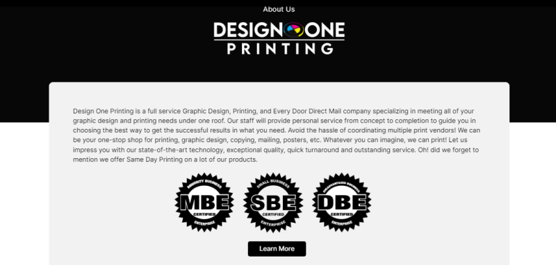 Design One Printing Case Study for SEO Service | Digital Guider