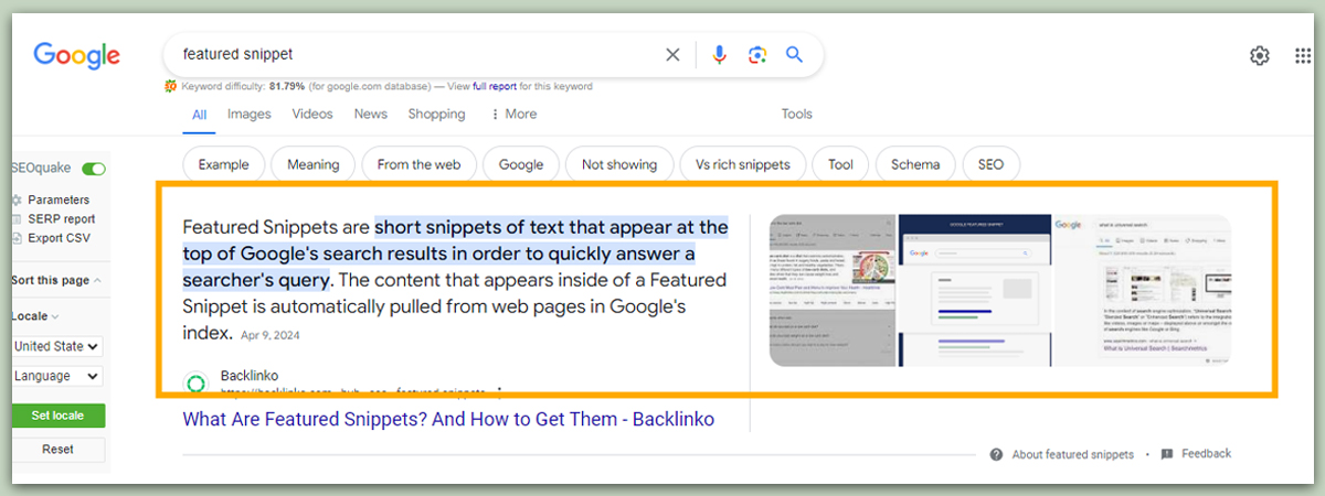 Aim for Featured Snippets