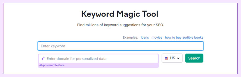 Semrush's Keyword Magic Tool