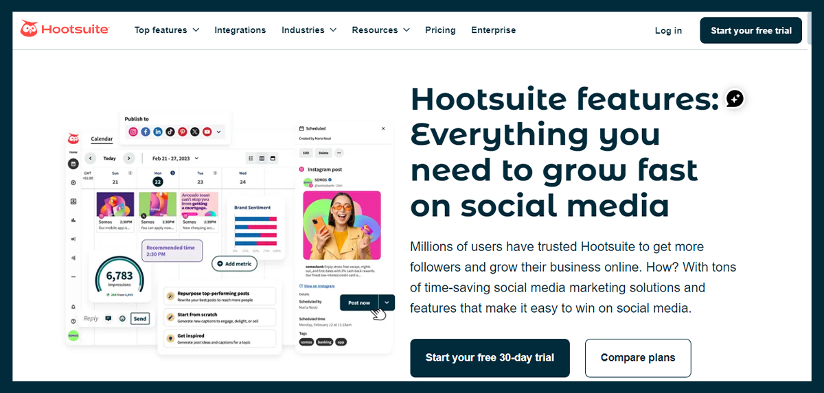 Hootsuite-social media management tool