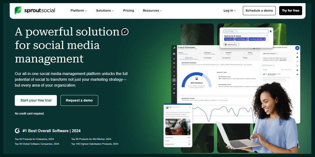 social media management tool- Sprout Social