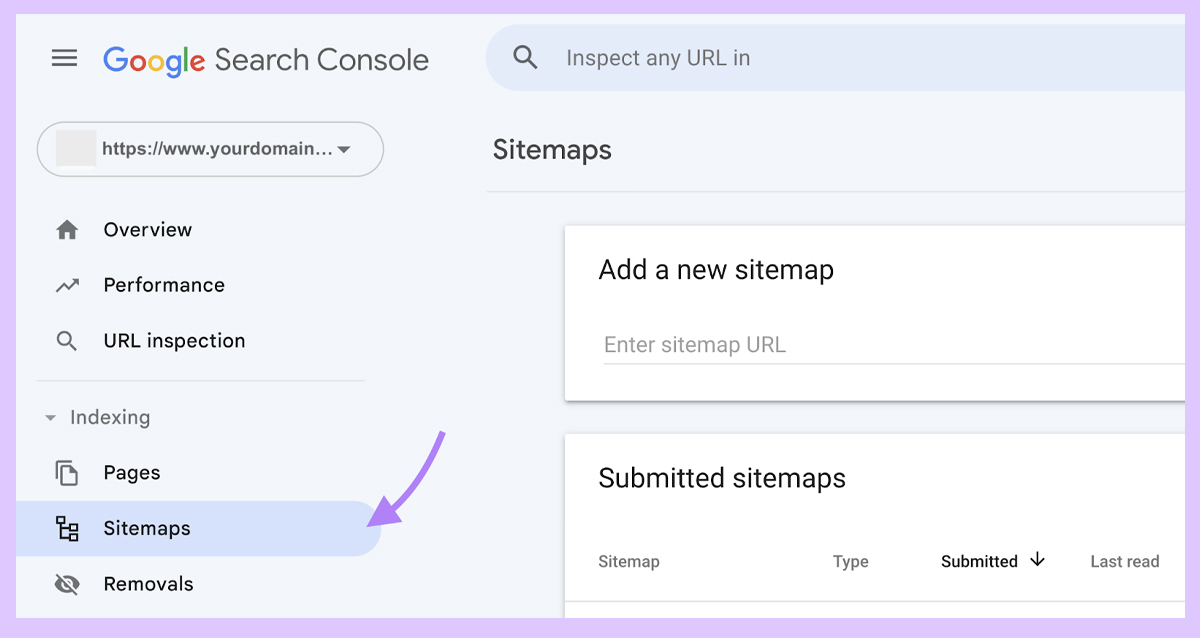 submit sitemap to GSC