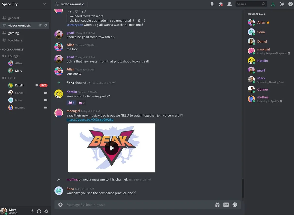 Discord community