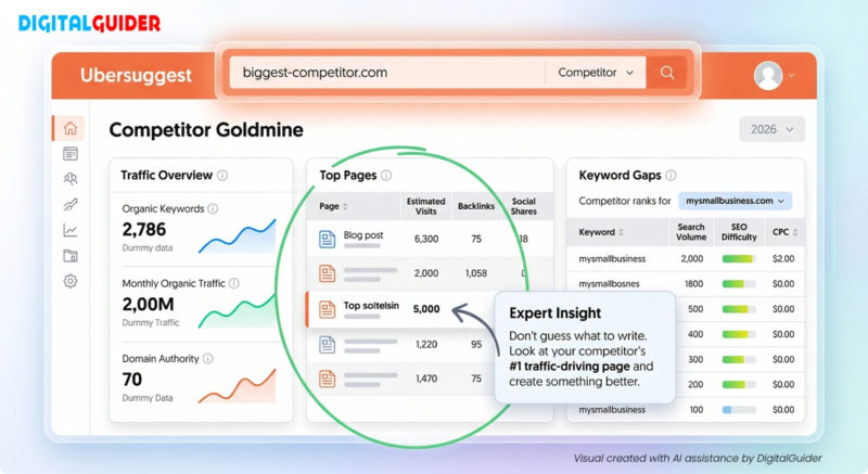 ubersuggest-competitor-traffic-analysis-annotated-dashboard