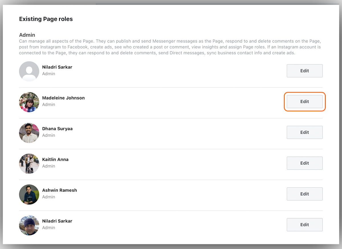 meta business suite page roles