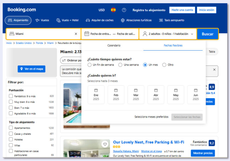 booking.com, has optimized its site for Spain.