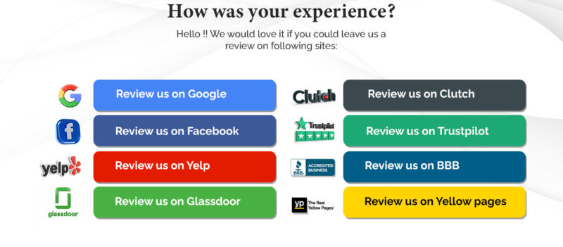 Example of how to get more reviews through diverse platforms