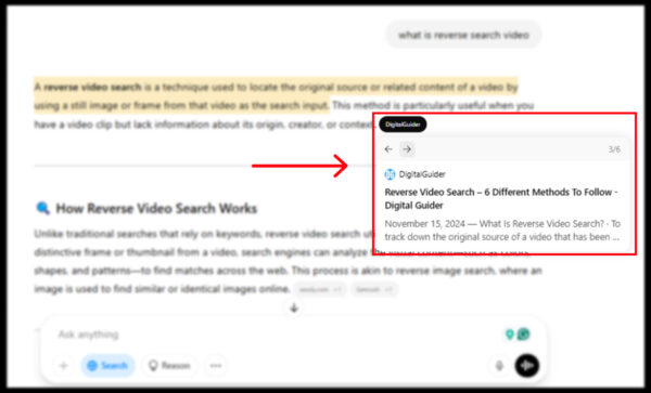 DG's Generative Engine optimized blog shows up in Chatbot Responses