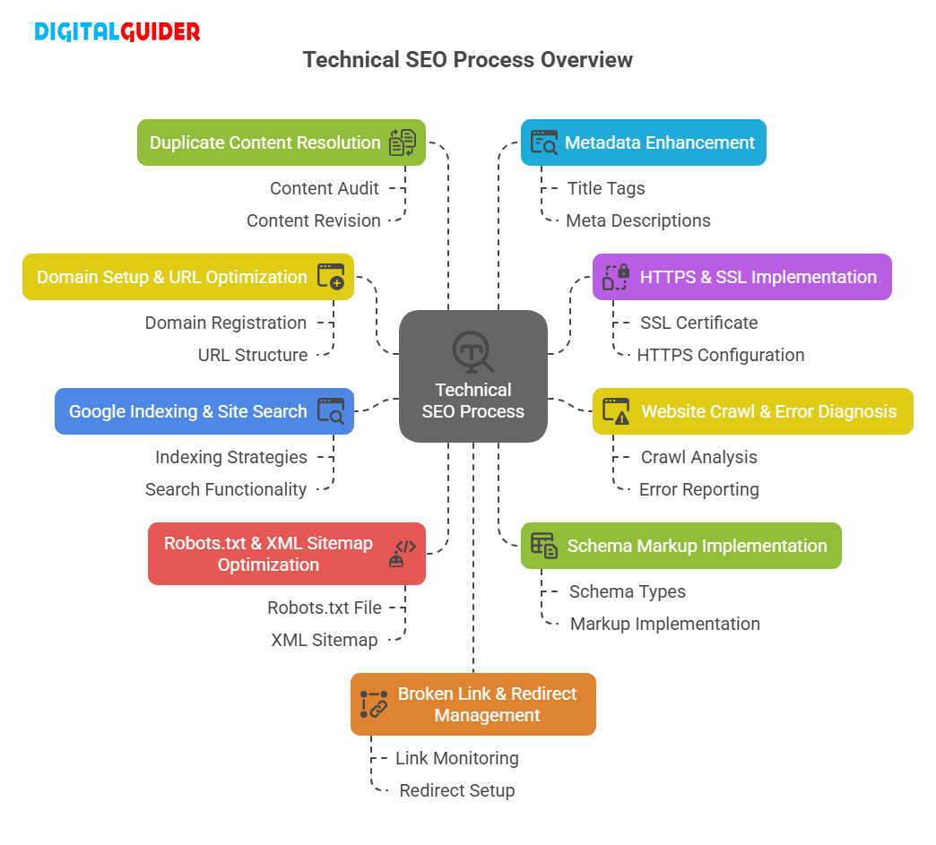 Technical SEO Process – visual selection Aviation SEO Benefits