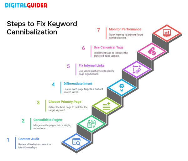 7 Steps to fix cannibalization of keyword