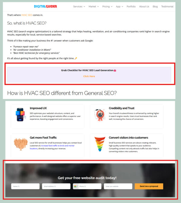 Clear CTAs to boost Conversion Optimization Rates