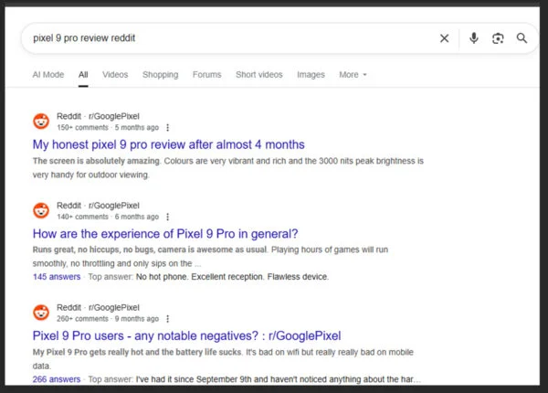 Google data analyzed by Reddit