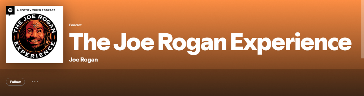 Interview Podcast example - The Joe Rogan Experience podcasts