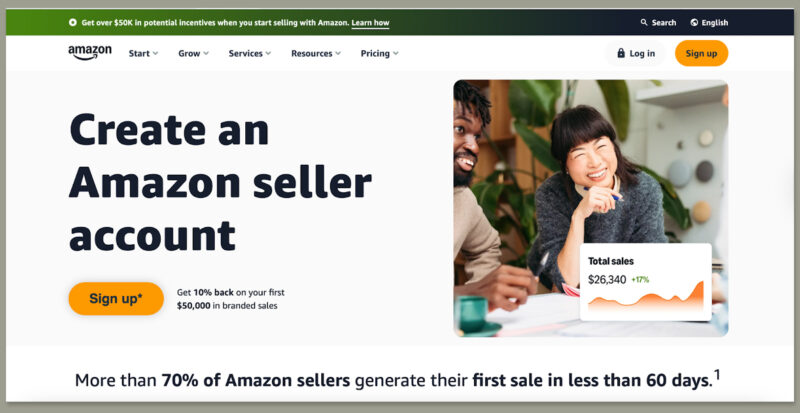 Amazon seller account
