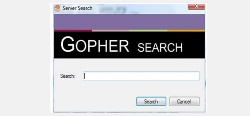 Gopher Search Page