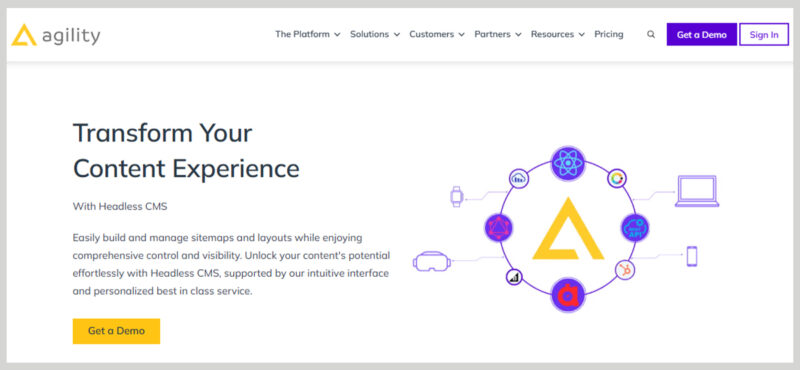 Agility - Headless CMS Example