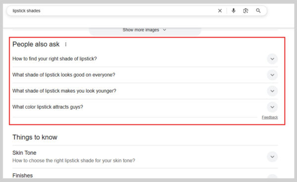 People Also Ask Boxes