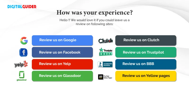 Example of how to get more reviews through diverse platforms