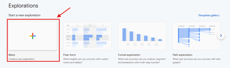 Explore GA4 showing “Blank” card for dark social measuring