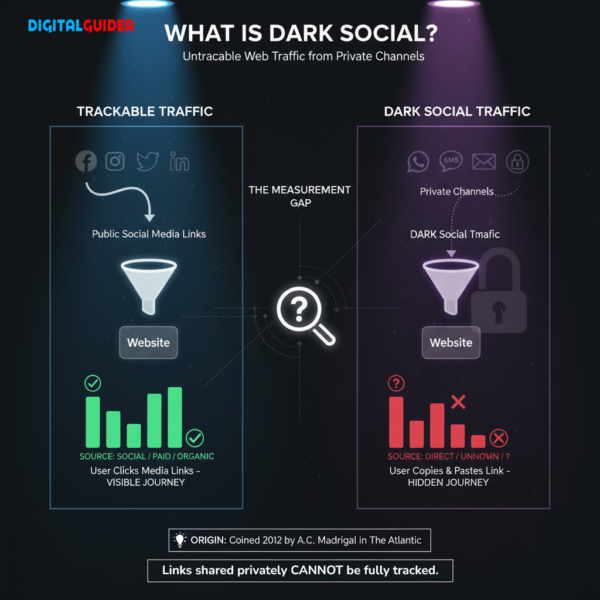 Infographic explaining what is dark social