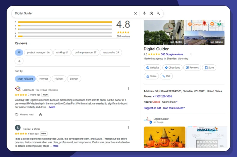 Review-Focused GBP to Generate Google reviews