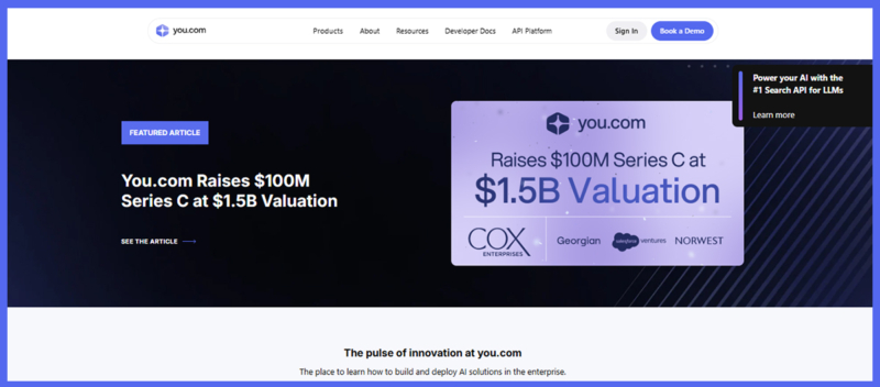 Top AI Search engine - you.com