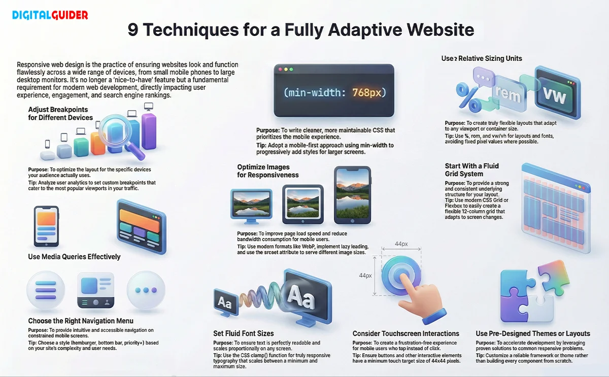 9 Techniques for Adaptive Websites