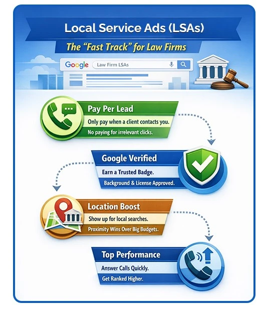 Local Service Ads Artboard showing steps