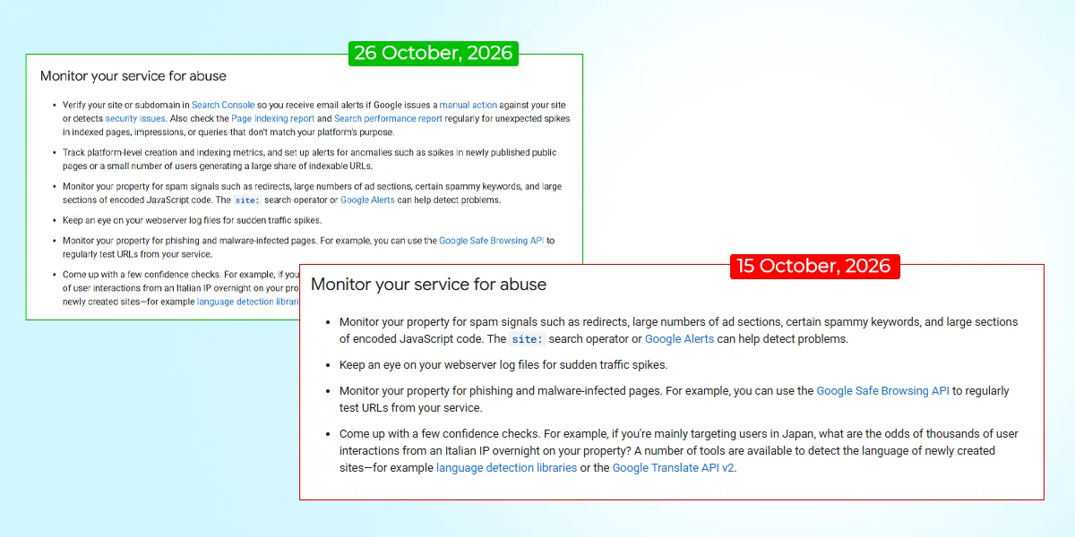 Google’s User-Generated Spam Guidance